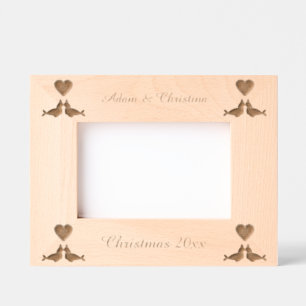 Marcos Grabados Personalizado de focos de besos de Navidades íntim