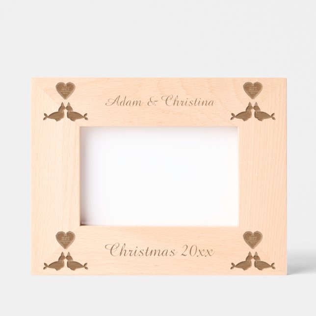 Marcos Grabados Personalizado de focos de besos de Navidades íntim (Anverso)