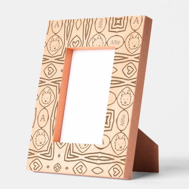 Marcos Grabados Personalizado de Westie (Izquierda)