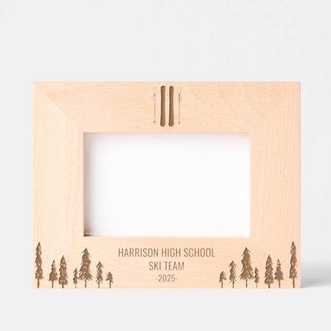 Marcos Grabados Personalizado del equipo de esquí escolar (Anverso)