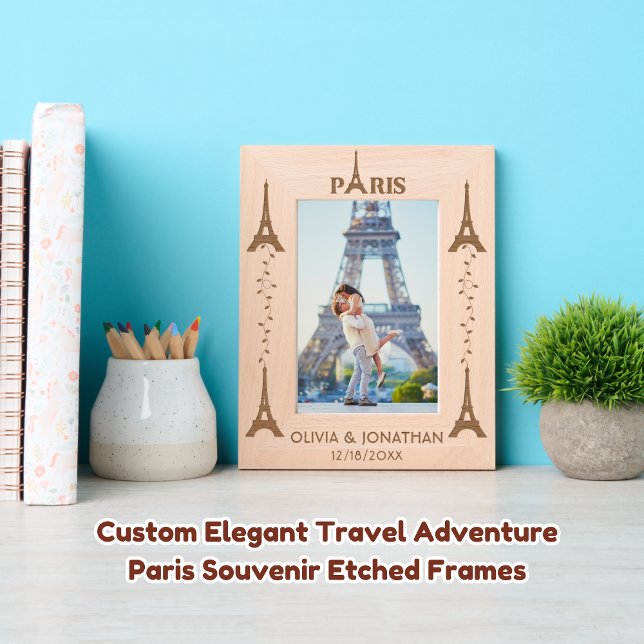 Marcos Grabados Personalizado Elegant Travel Adventure Paris Souve (Subido por el creador)
