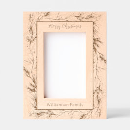 Marcos Grabados Personalizado Feliz Navidad Invierno Botánico