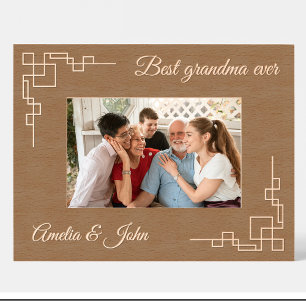 Marcos Grabados Personalizado Geométrica Wood Picture Frames