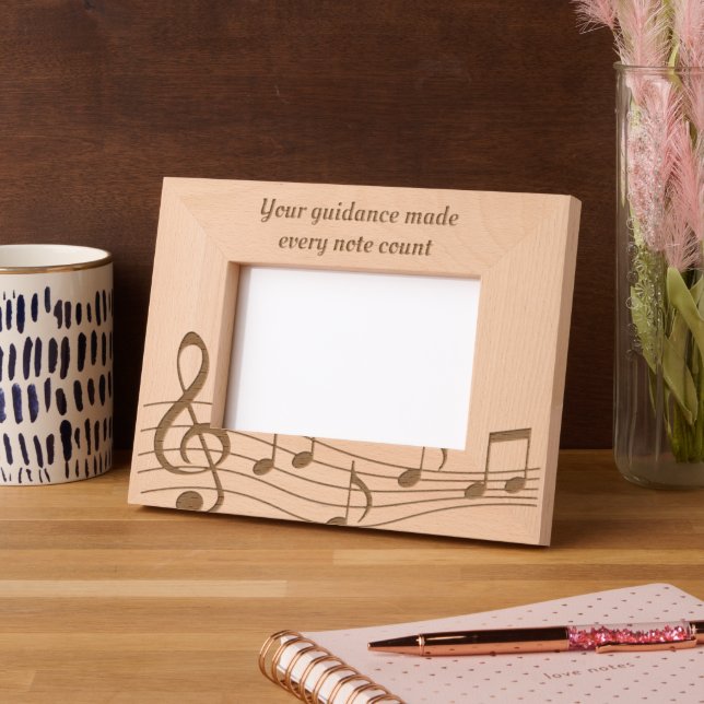 Marcos Grabados Personalizado Gracias por la foto de madera tallad (Izquierda)