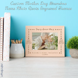 Marcos Grabados Personalizado Madre Día Nombre Abuela Foto Cita