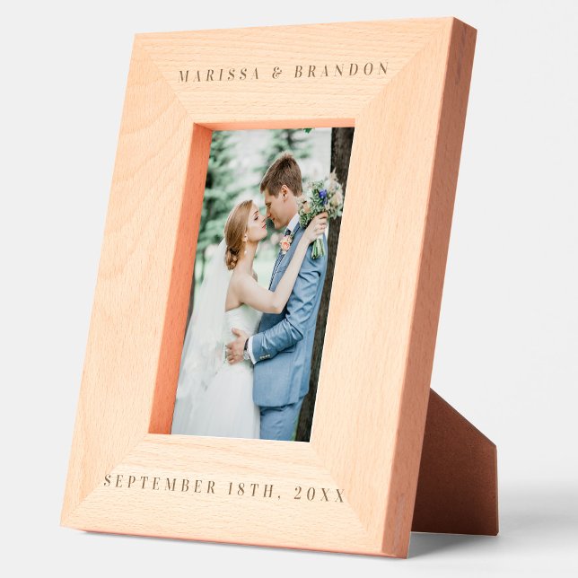 Marcos Grabados Personalizado Personalizado Boda Pareja Nombres Fo (Custom Personalized Wedding Couple Names Photo Engraved Frames)
