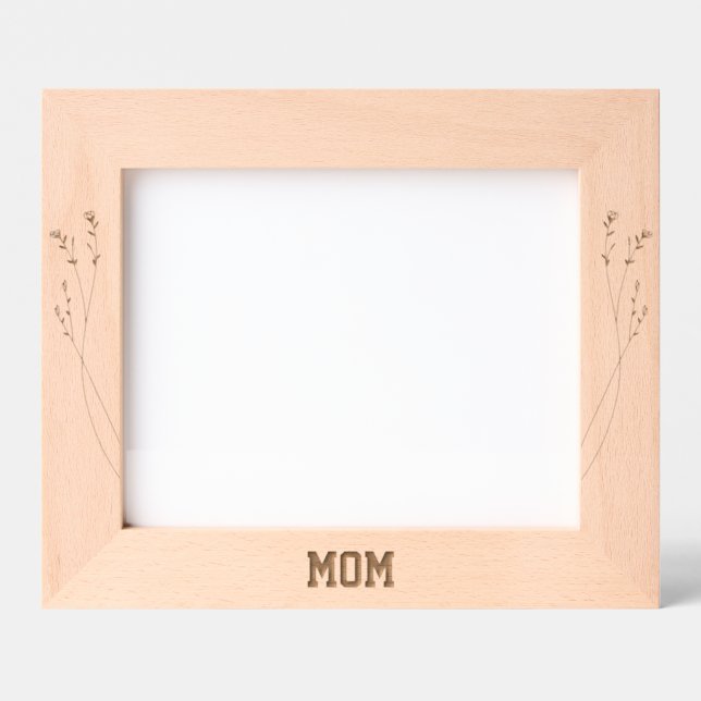 Marcos Grabados Personalize Elegant Floral Mom Engraved Frames (Anverso)