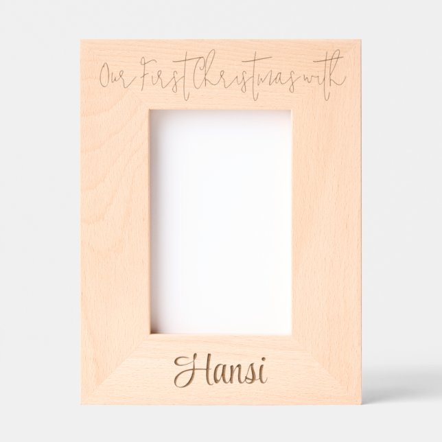 Marcos Grabados Personalized Photo Frame Pet's 1st Christmas, 4x6" (Anverso)