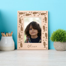 Marcos Grabados Pescado y burbujas