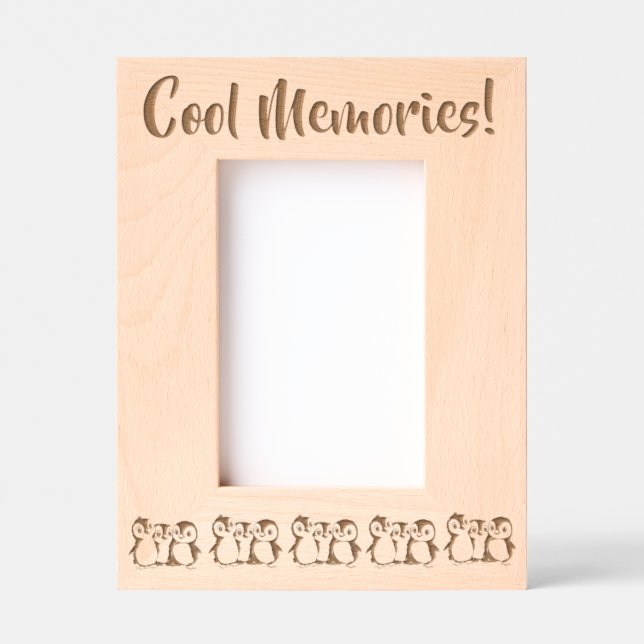 Marcos Grabados Pingüinos personalizados, Recuerdos Guay, retrato  (Anverso)