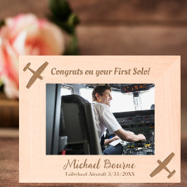 Marcos Grabados Primer Personalizado de felicitaciones al piloto y