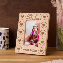 Marcos Grabados Primera caligrafía de Navidad del bebé