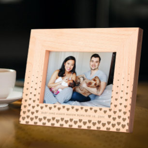 Marcos Grabados Recién nacido Valentine de Corazones en Cascada