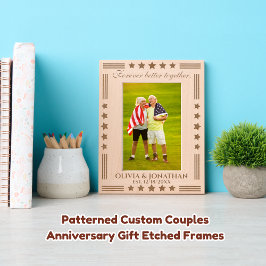 Marcos Grabados Regalo de aniversario de parejas Personalizados co