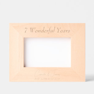 Marcos Grabados Regalo de aniversario personalizado de 7 años, per