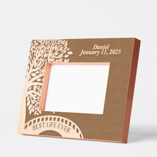 Marcos Grabados Regalo de Keepsake personalizado del bautismo de J (Izquierda)