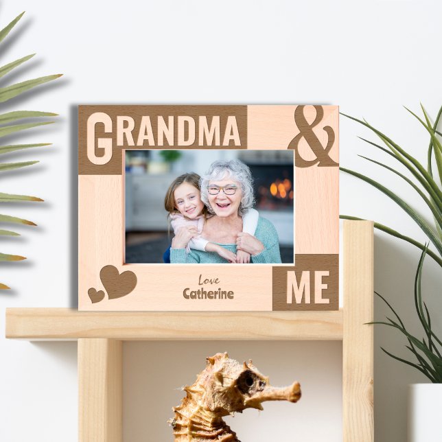 Marcos Grabados Regalo fotográfico de la abuela y yo (Subido por el creador)