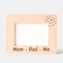 Marcos Grabados Regalo fotográfico para bebé, mamá + papá = yo 5x7