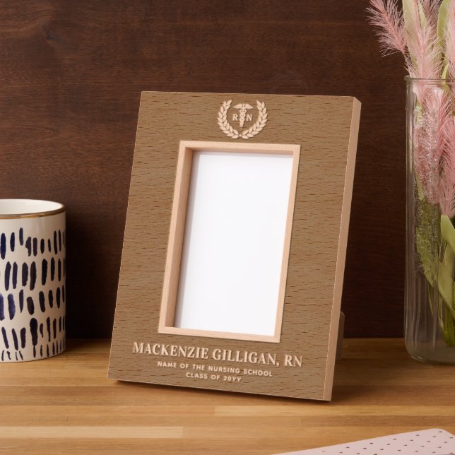 Marcos Grabados Regalo personalizado de graduación de la escuela d (Izquierda)