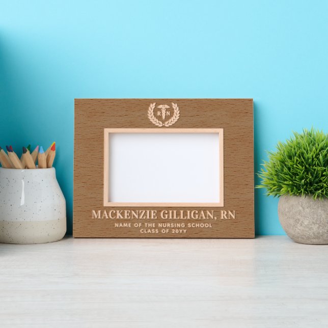 Marcos Grabados Regalo personalizado de graduación de la escuela d (Anverso)