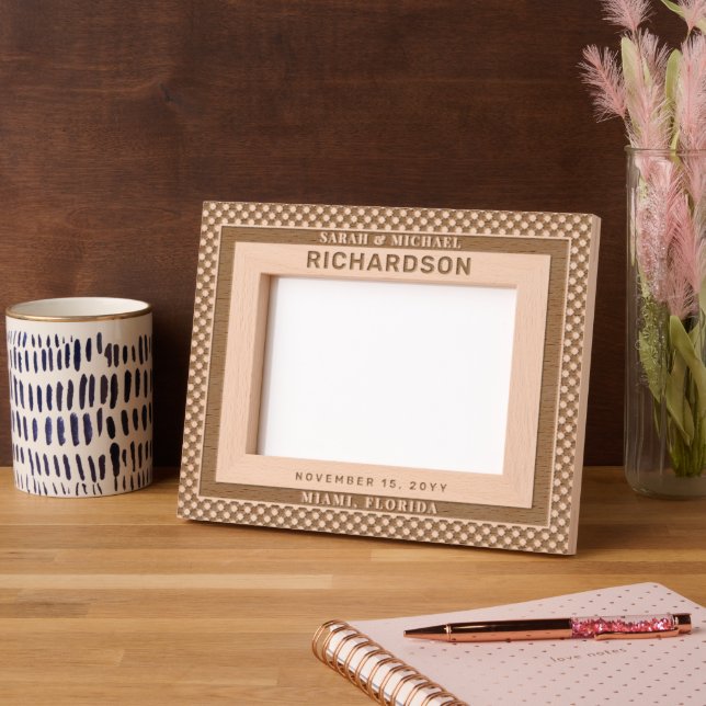 Marcos Grabados Regalos personalizados modernos y elegantes para B (Izquierda)