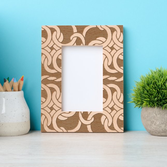 Marcos Grabados Resumen del Knot Celta moderno elegante Moda Mascu (Anverso)