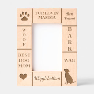 Marcos Grabados Retrato 4x6 MEJOR perro MAMÁ Nombre personalizado