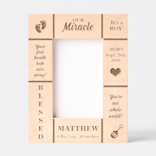 Marcos Grabados Retrato 4x6 Recién nacido personalizado