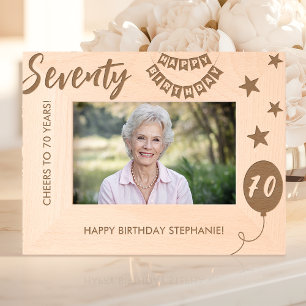 Marcos Grabados Salud por 70 años Feliz Cumpleaños