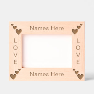 Marcos Grabados Sencillo Moderno Personalizado Tres Corazones