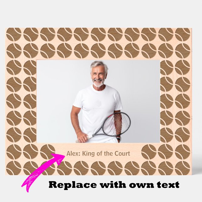 Marcos Grabados Servicio de tenis y conservación (Tennis Serve & Preserve Engraved Frames)