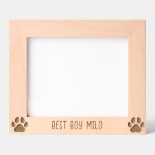 Marcos Grabados Silhouette de impresión personalizada de perro paw
