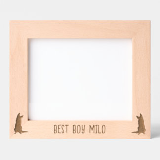 Marcos Grabados Silhouette de Pastor Alemán Personalizada Grabada 