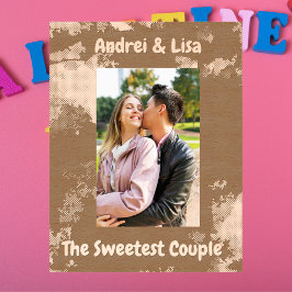 Marcos Grabados Simple acuarela Pareja Valentines regalo Madera