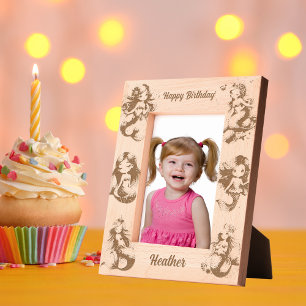 Marcos Grabados Sirenita mágica bajo el mar Niños regalo de cumple