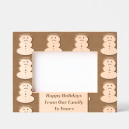 Marcos Grabados Snowman Happy Holidays Engrabado Frame