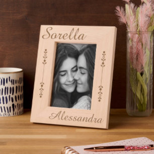 Marcos Grabados Sorella - Hermana Italiana - Personalizado
