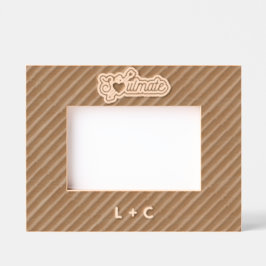 Marcos Grabados Soulmate Engraved Wood Laser Etched Picture Frame