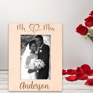 Marcos Grabados Sr. Name Boda Newlyw