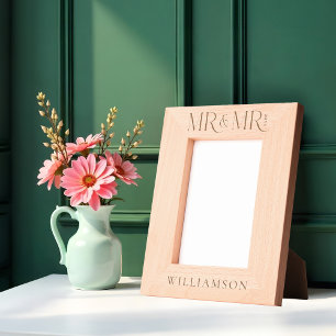 Marcos Grabados Sr. y Sr. Newlyweds Boda Gift Keepsake