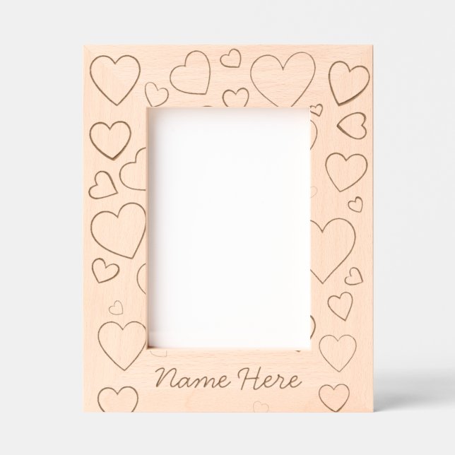 Marcos Grabados Sweet Hearts Personalized Engraved Frame (Anverso)