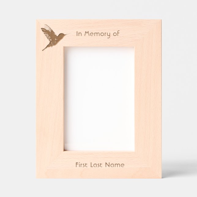 Marcos Grabados Tarjeta de oración conmemorativa Hummingbird (Anverso)