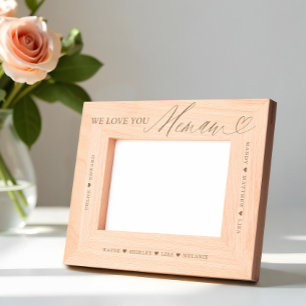 Marcos Grabados Te Aman Los Nombres De Los Nietos Del Corazón Escr