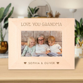 Marcos Grabados Te queremos abuela, nietos, foto de nombre