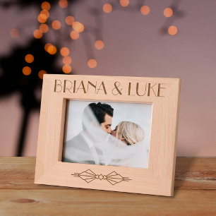Marcos Grabados Texto Art Deco Boda Parejas O Personalizado Famili