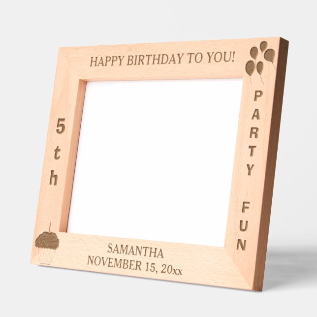 Marcos Grabados Torta de los globos de la fiesta de cumpleaños 10  (Izquierda)