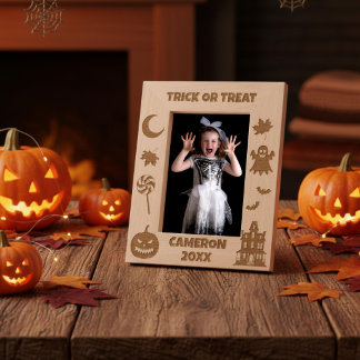 Marcos Grabados Trick Or Treat de Halloween Personalizado