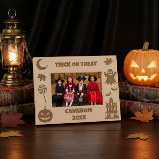 Marcos Grabados Trick Or Treat de Halloween Personalizado