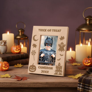 Marcos Grabados Trick Or Treat de Halloween Personalizado