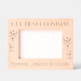 Marcos Grabados Triplets First Christmas, Personalized Landscape  